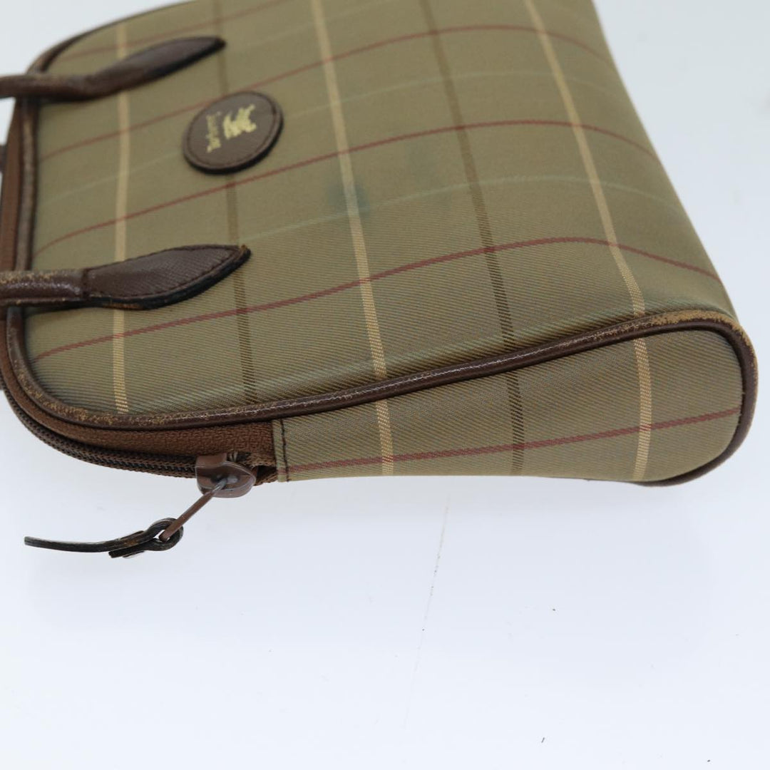 BurberrySs Nova Check Hand Bag Canvas Beige Auth 76501