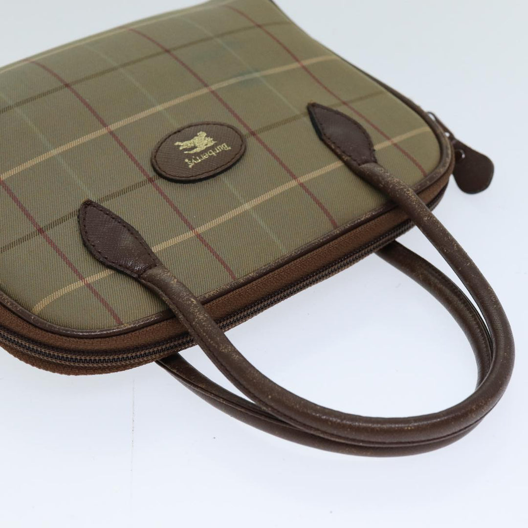 BurberrySs Nova Check Hand Bag Canvas Beige Auth 76501