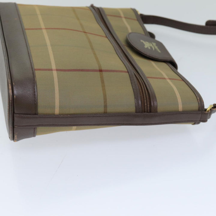 BurberrySs Nova Check Shoulder Bag Canvas Beige Auth 76570