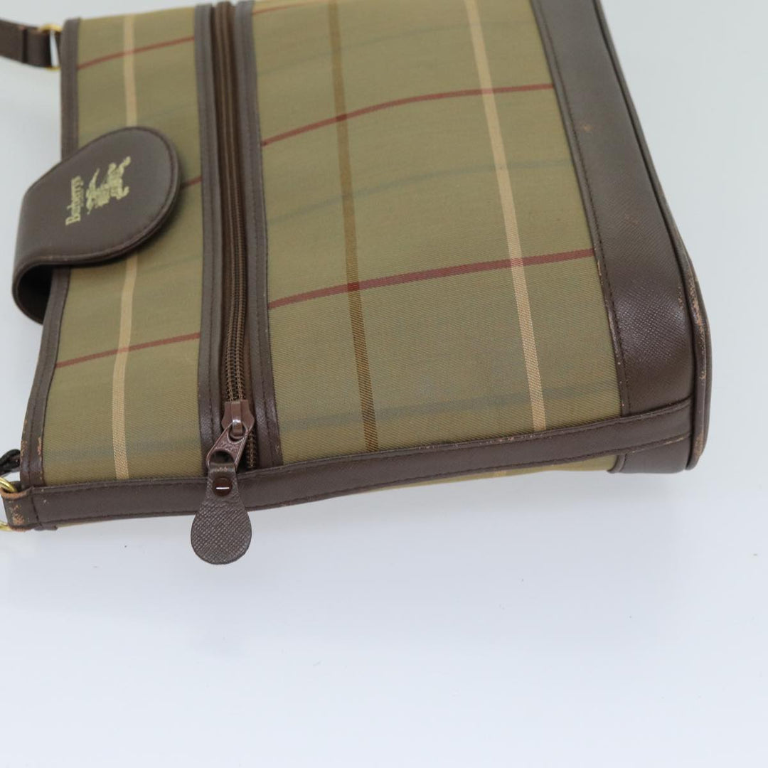 BurberrySs Nova Check Shoulder Bag Canvas Beige Auth 76570