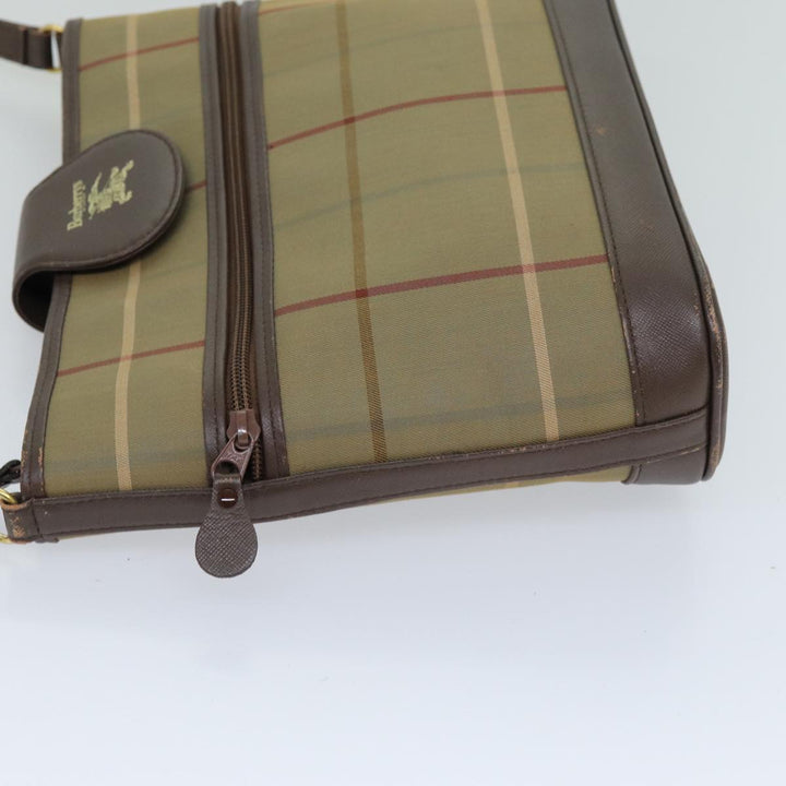 BurberrySs Nova Check Shoulder Bag Canvas Beige Auth 76570