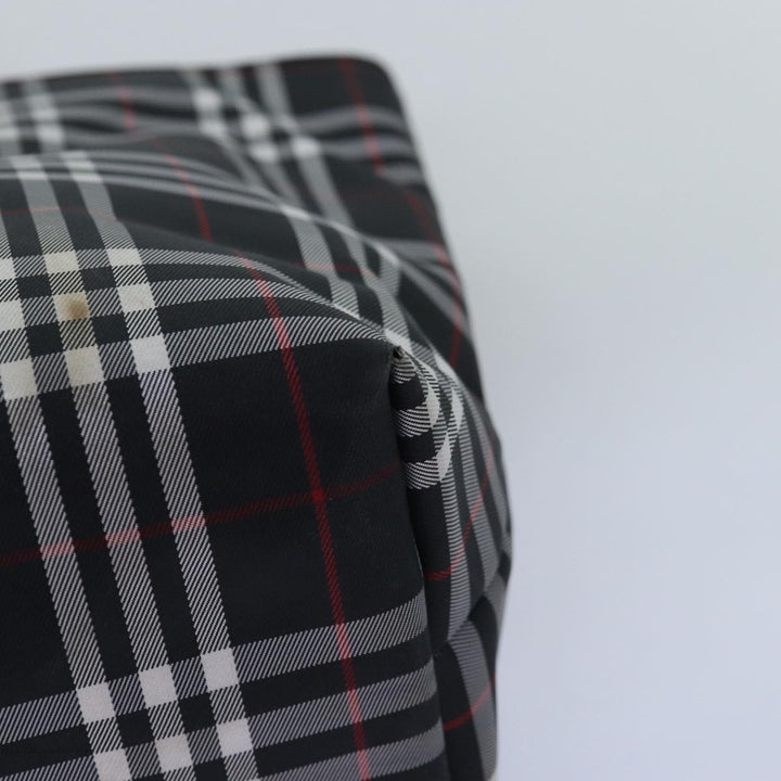 Burberry Nova Check Hand Bag Nylon Black Auth 76571