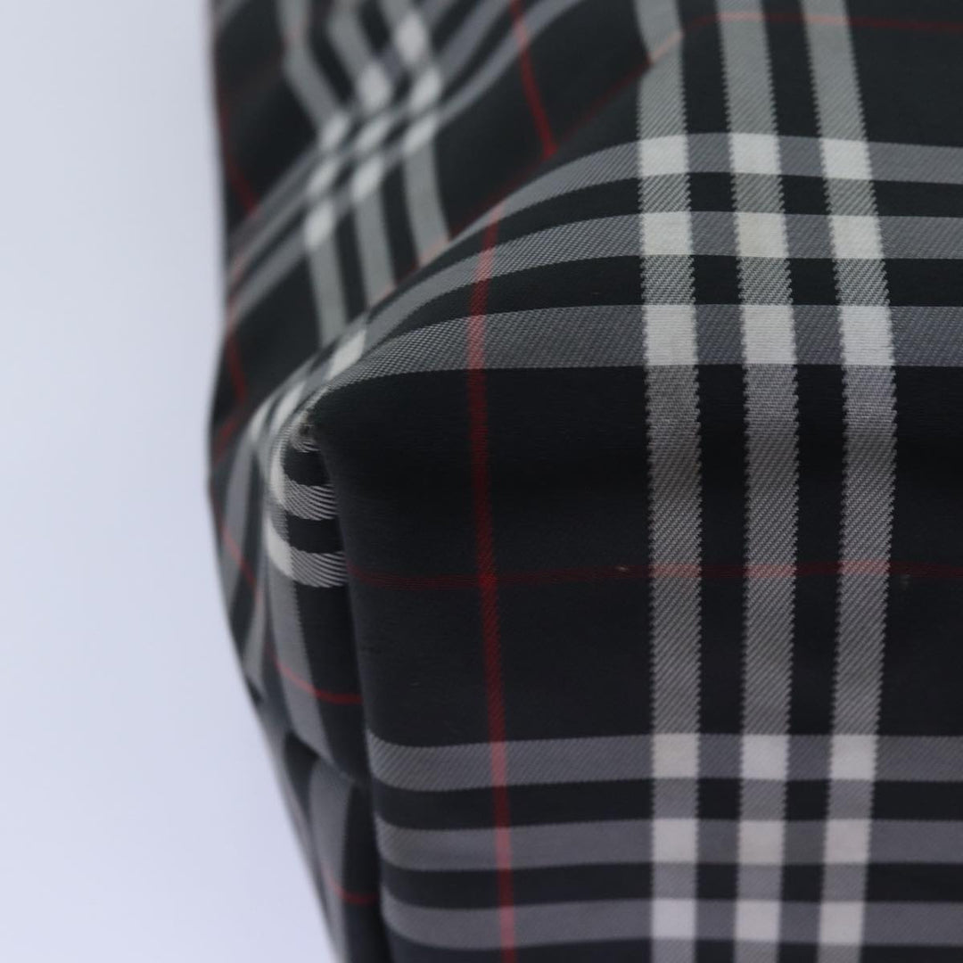 Burberry Nova Check Hand Bag Nylon Black Auth 76571