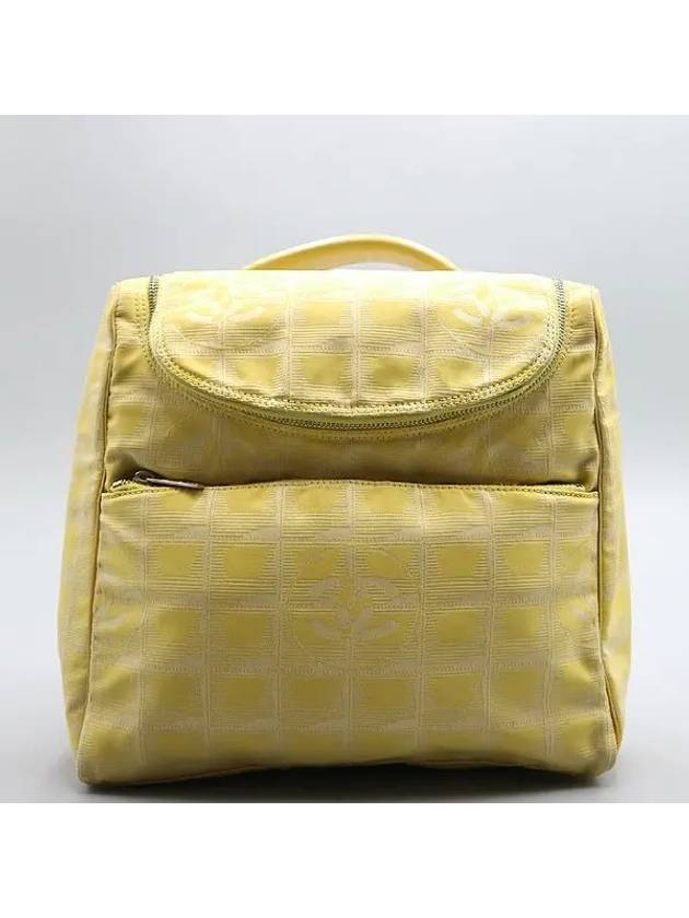 A15958 Yellow color fabric new travel backpack and crossbag Chanel