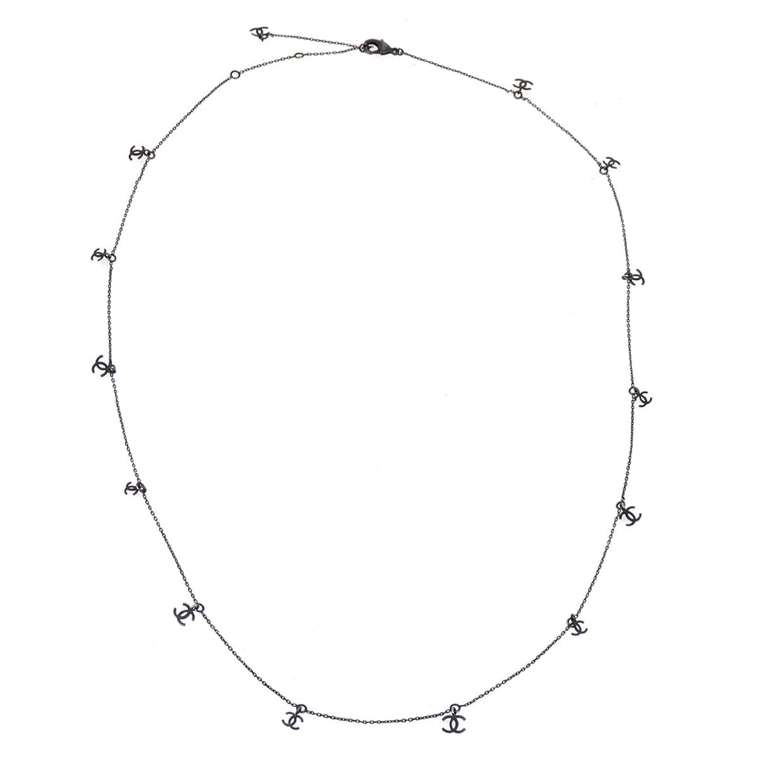 Top Quality Chanel CC Chain Necklace Black 09P