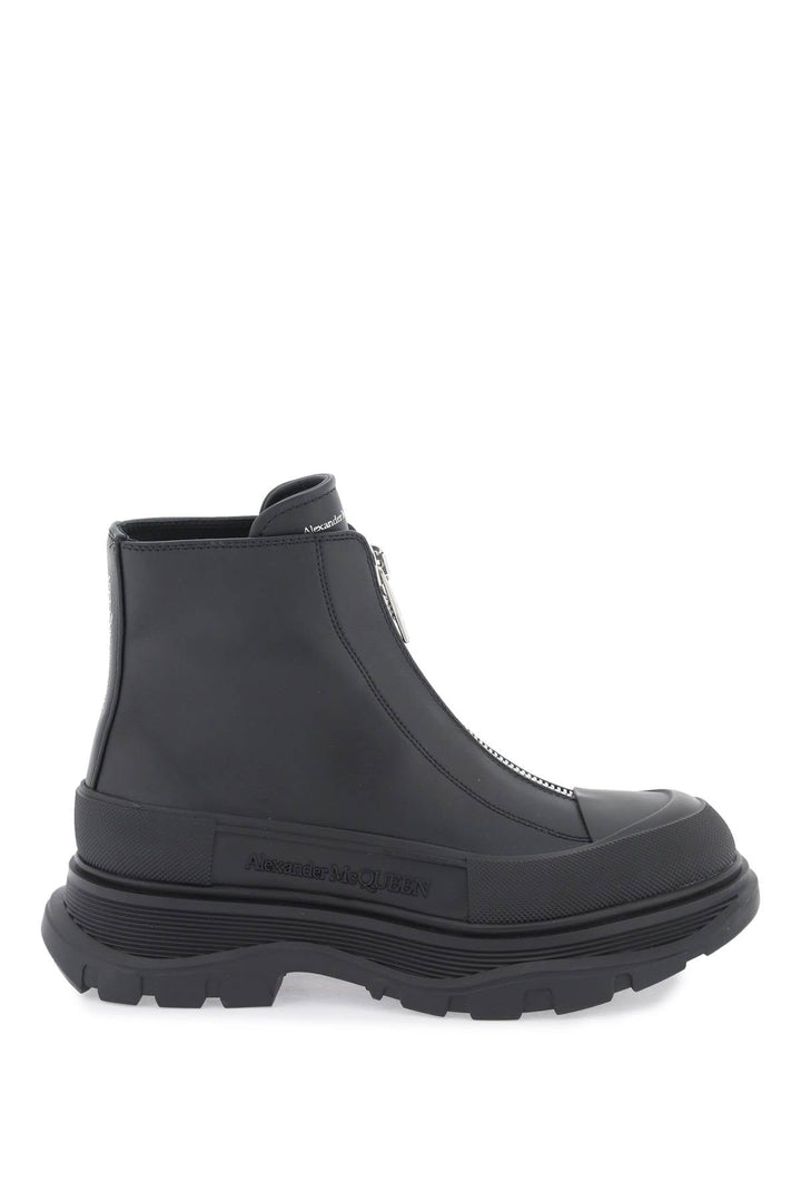 ZIP TREAD SLICK ANKLE BOOTS