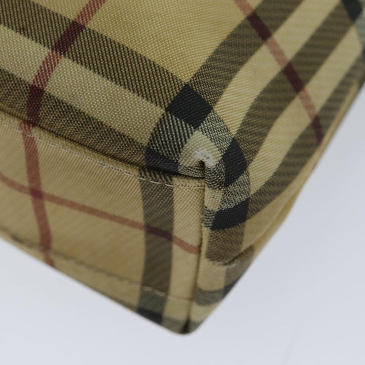 Burberry Nova Check Tote Bag Canvas Beige Dark Brown Auth 76724