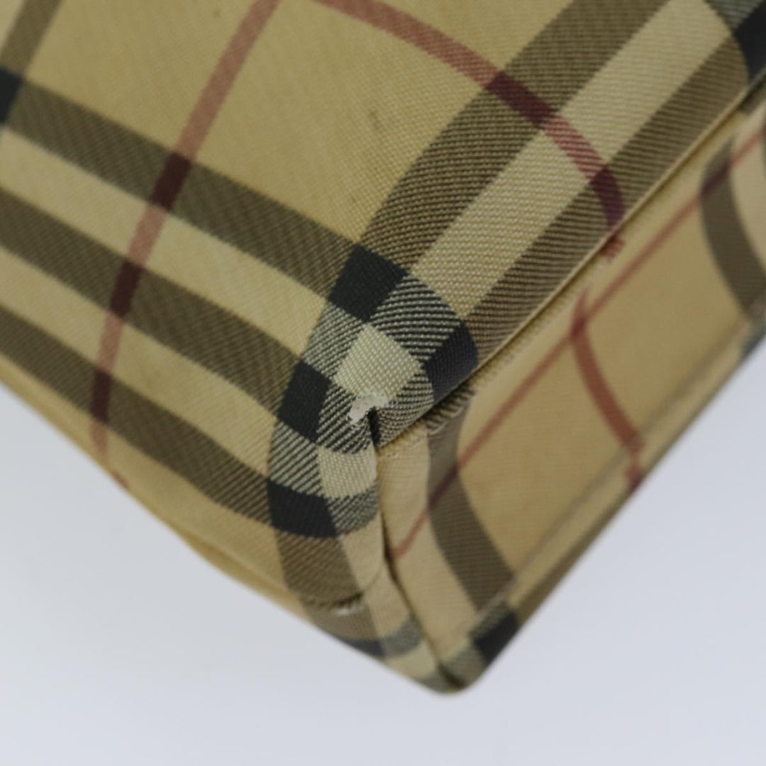 Burberry Nova Check Tote Bag Canvas Beige Dark Brown Auth 76724