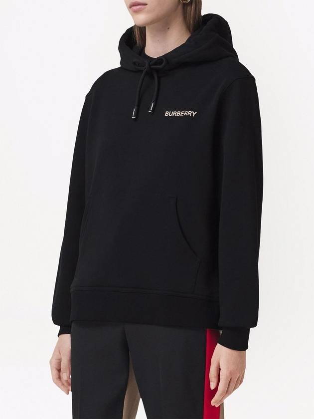 Burberry WoMen's Back Embroidered Deer Hoodie Black