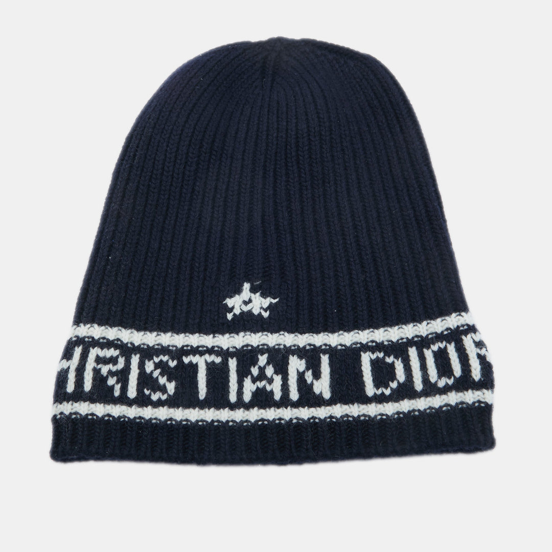 Top quality Dior Navy Blue Wool Cashmere Beanie