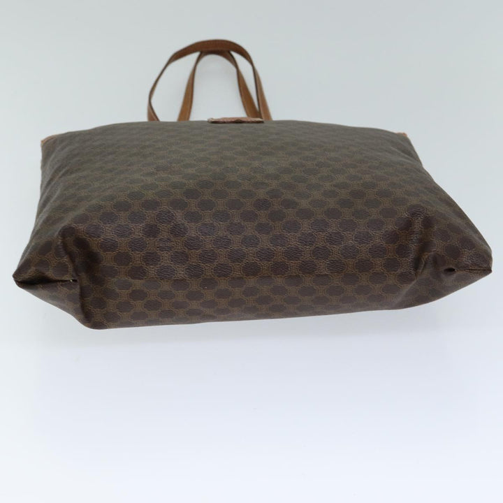 Celine Macadam Canvas Tote Bag PVC Brown Auth 76850