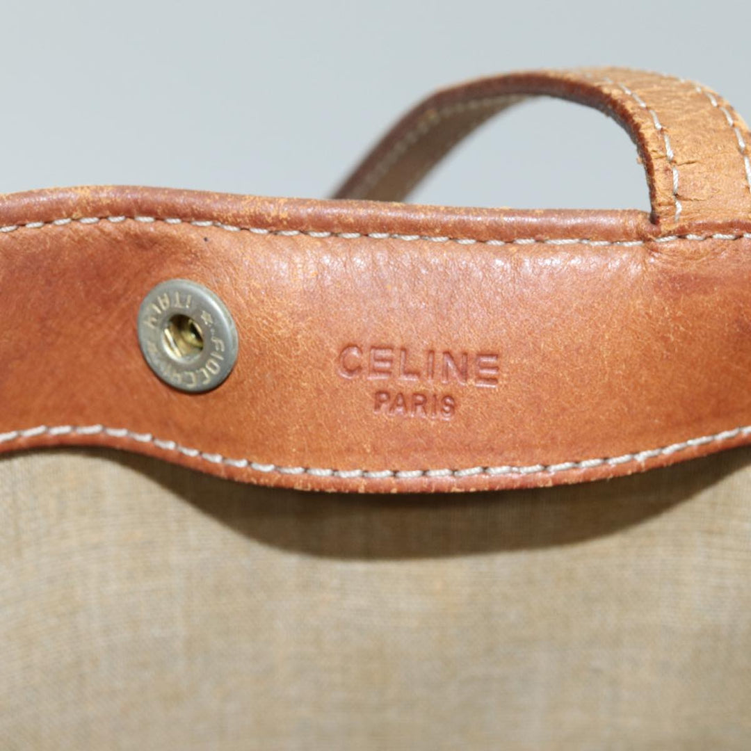 Celine Macadam Canvas Tote Bag PVC Brown Auth 76850