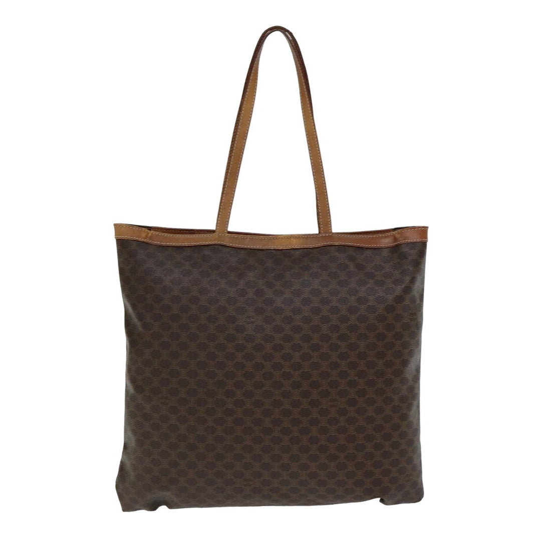 Celine Macadam Canvas Tote Bag PVC Brown Auth 76850