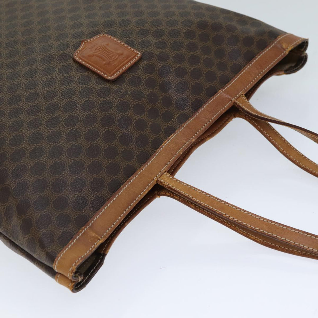 Celine Macadam Canvas Tote Bag PVC Brown Auth 76850
