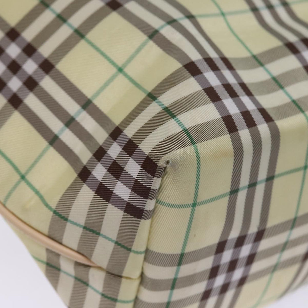 Burberry Nova Check Tote Bag Nylon Beige Auth 76851