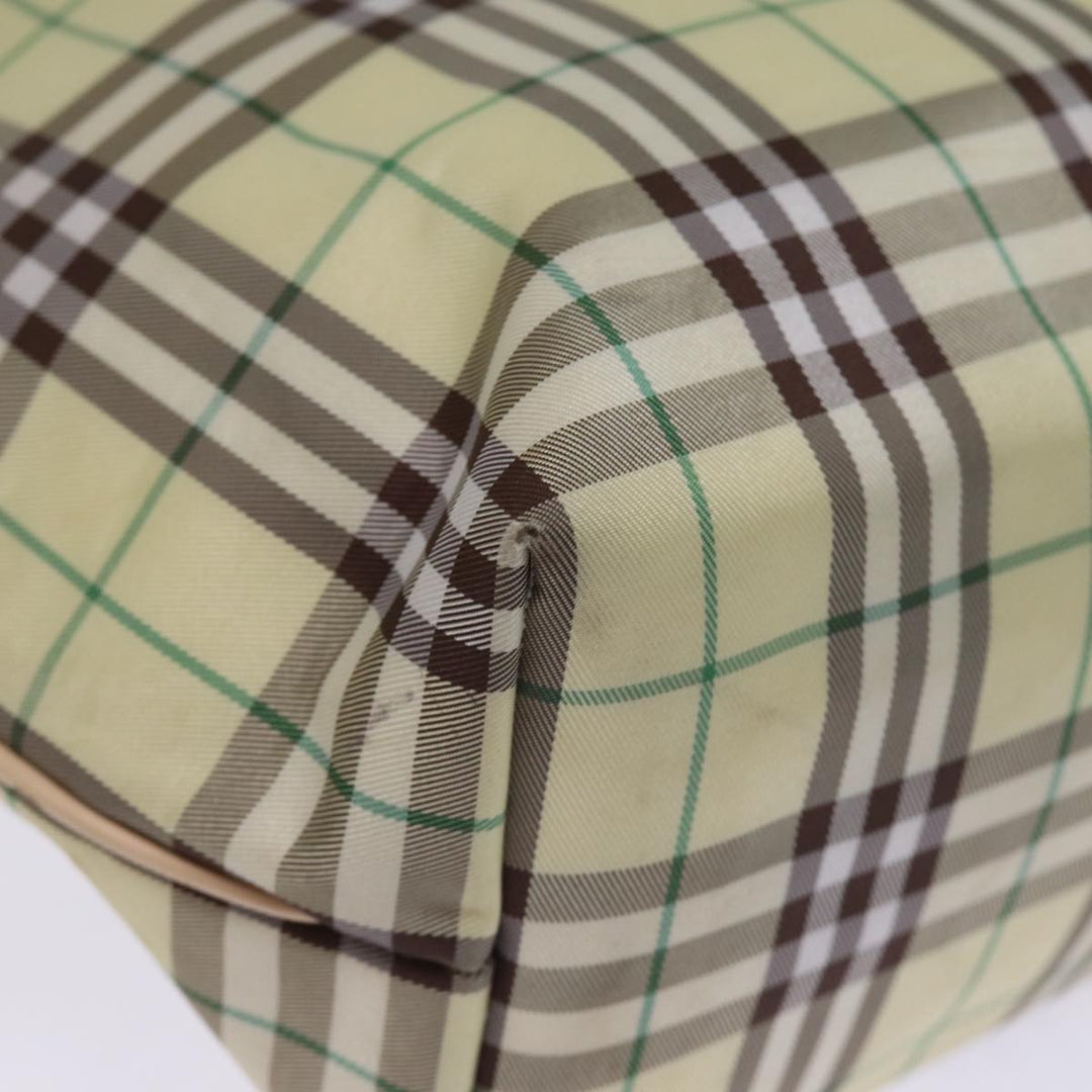 Burberry Nova Check Tote Bag Nylon Beige Auth 76851