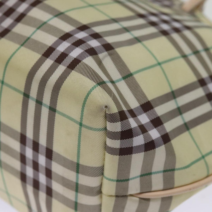 Burberry Nova Check Tote Bag Nylon Beige Auth 76851