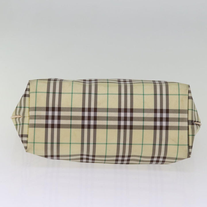 Burberry Nova Check Tote Bag Nylon Beige Auth 76851