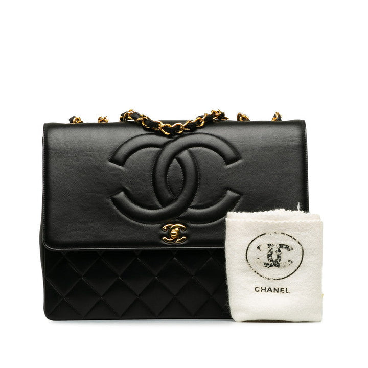 Top Quality Chanel Decamatrasse 34 Cocomark Single Flap Chain Shoulder Bag Black kin  CHANEL