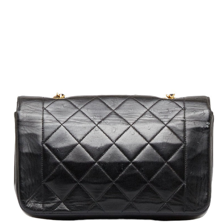 Top Quality Chanel Matrases Diana Chain Chain houlder Bag Black Gold   Chanel