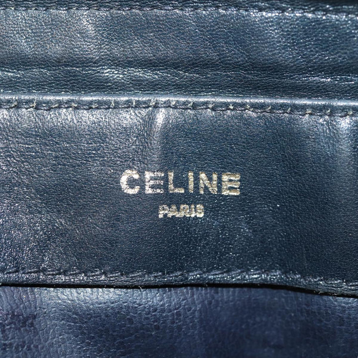 Celine Macadam Canvas Shoulder Bag Black Auth 76994