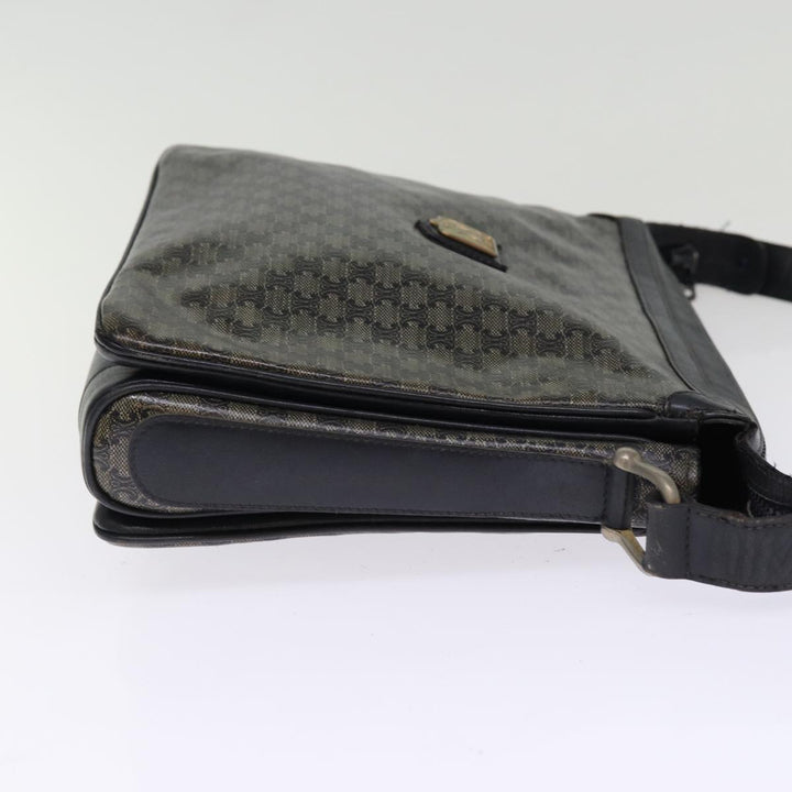 Celine Macadam Canvas Shoulder Bag Black Auth 76994