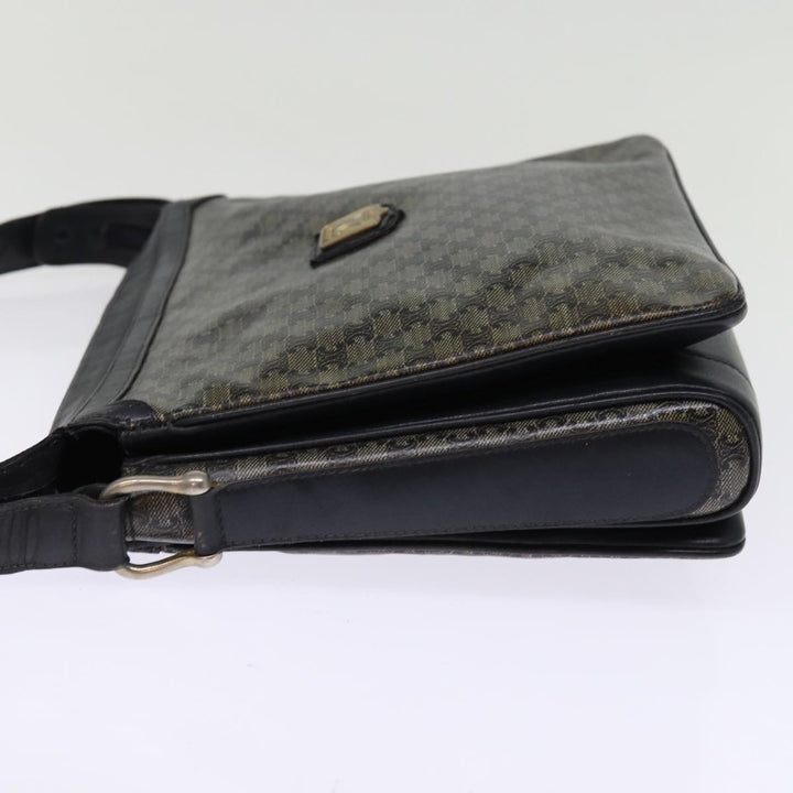 Celine Macadam Canvas Shoulder Bag Black Auth 76994