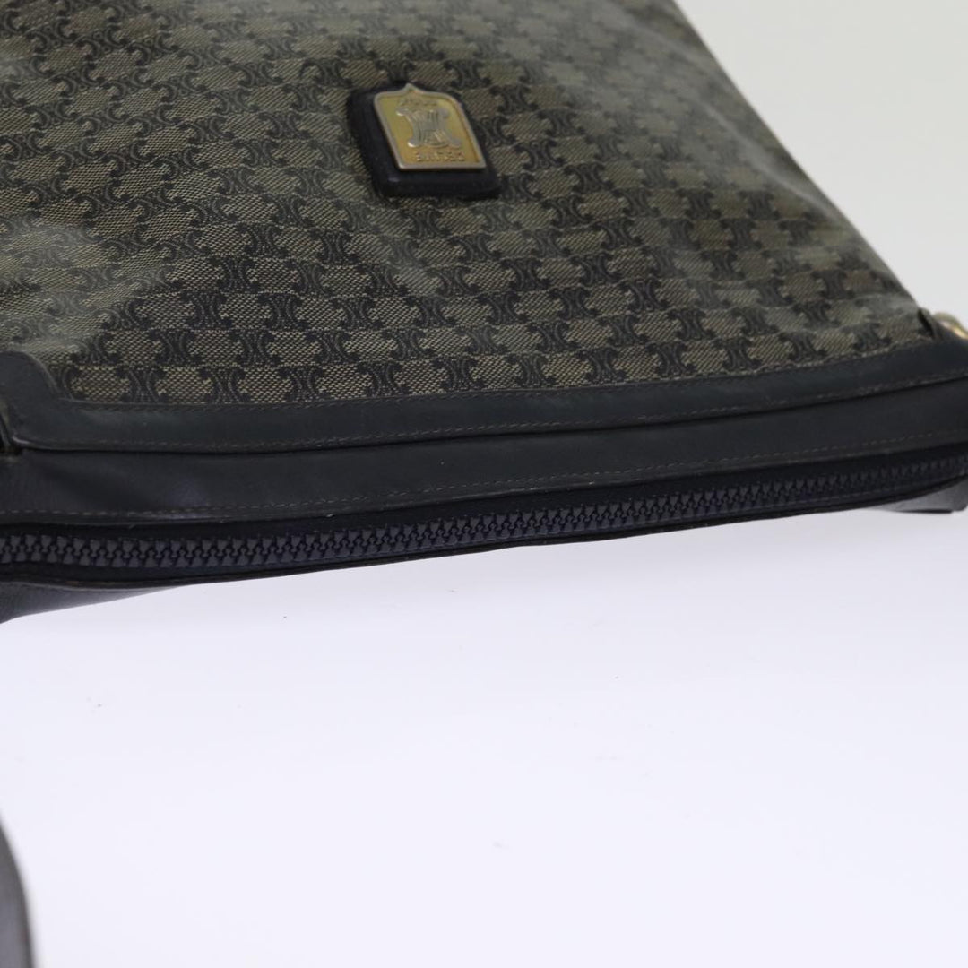 Celine Macadam Canvas Shoulder Bag Black Auth 76994