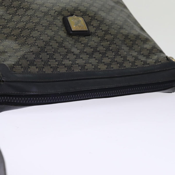 Celine Macadam Canvas Shoulder Bag Black Auth 76994