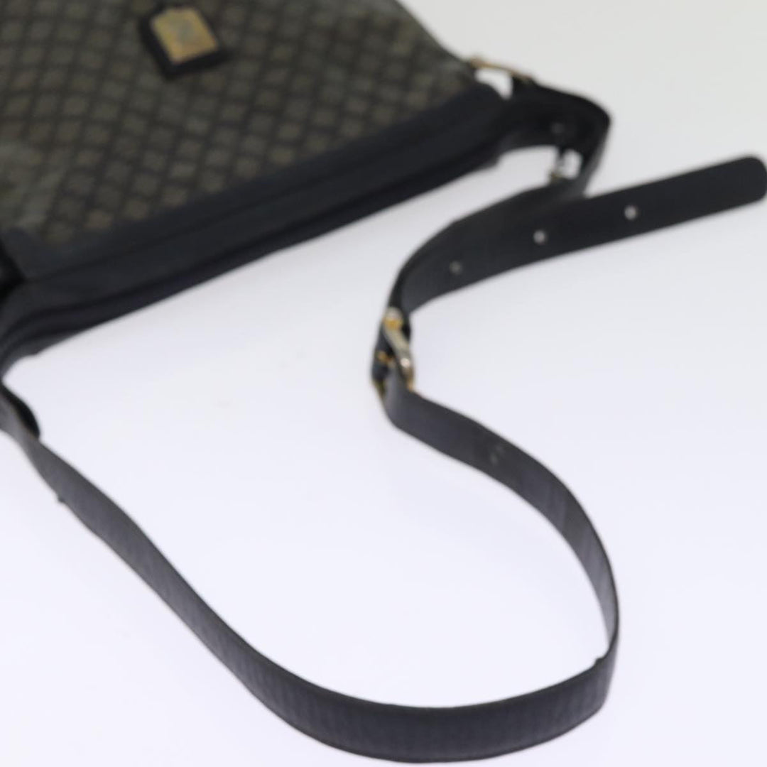 Celine Macadam Canvas Shoulder Bag Black Auth 76994