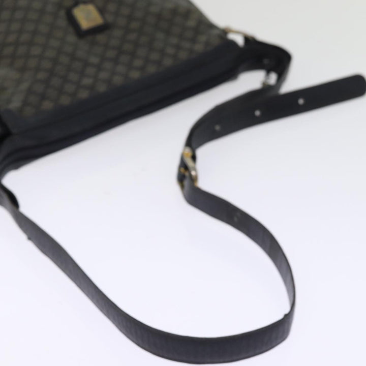 Celine Macadam Canvas Shoulder Bag Black Auth 76994