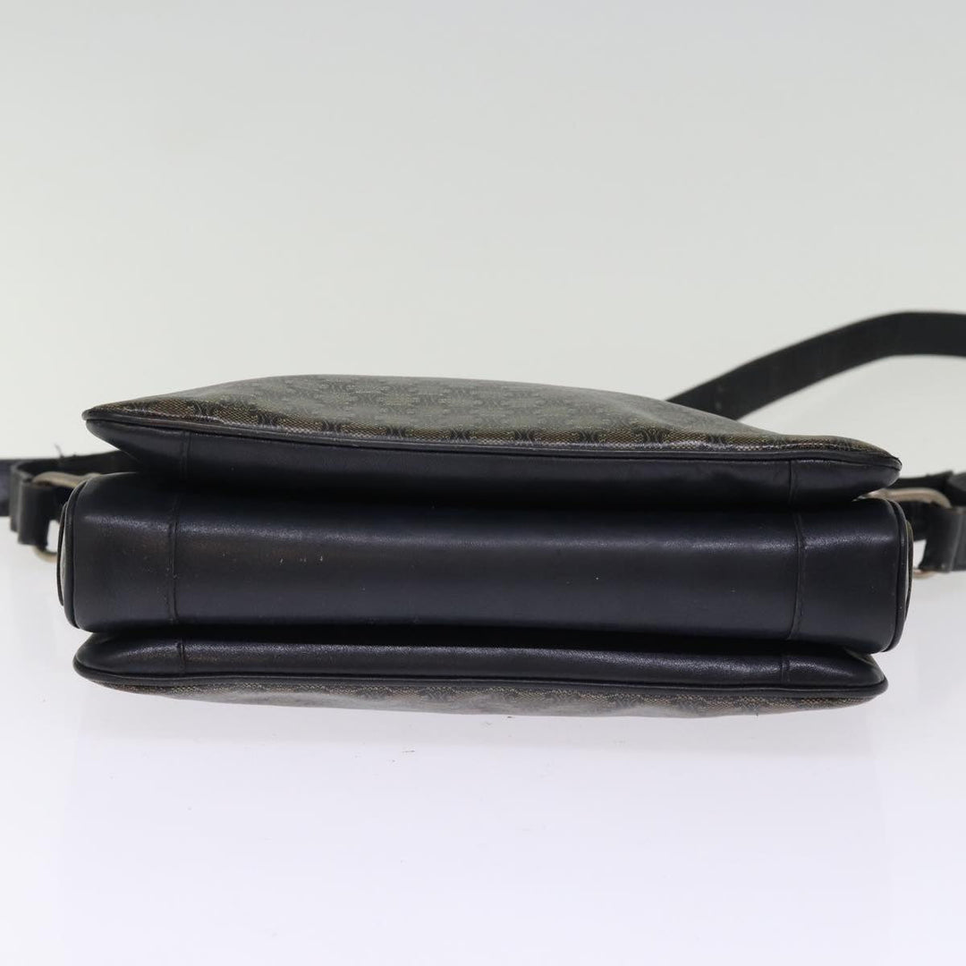Celine Macadam Canvas Shoulder Bag Black Auth 76994