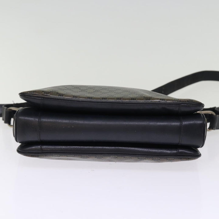 Celine Macadam Canvas Shoulder Bag Black Auth 76994