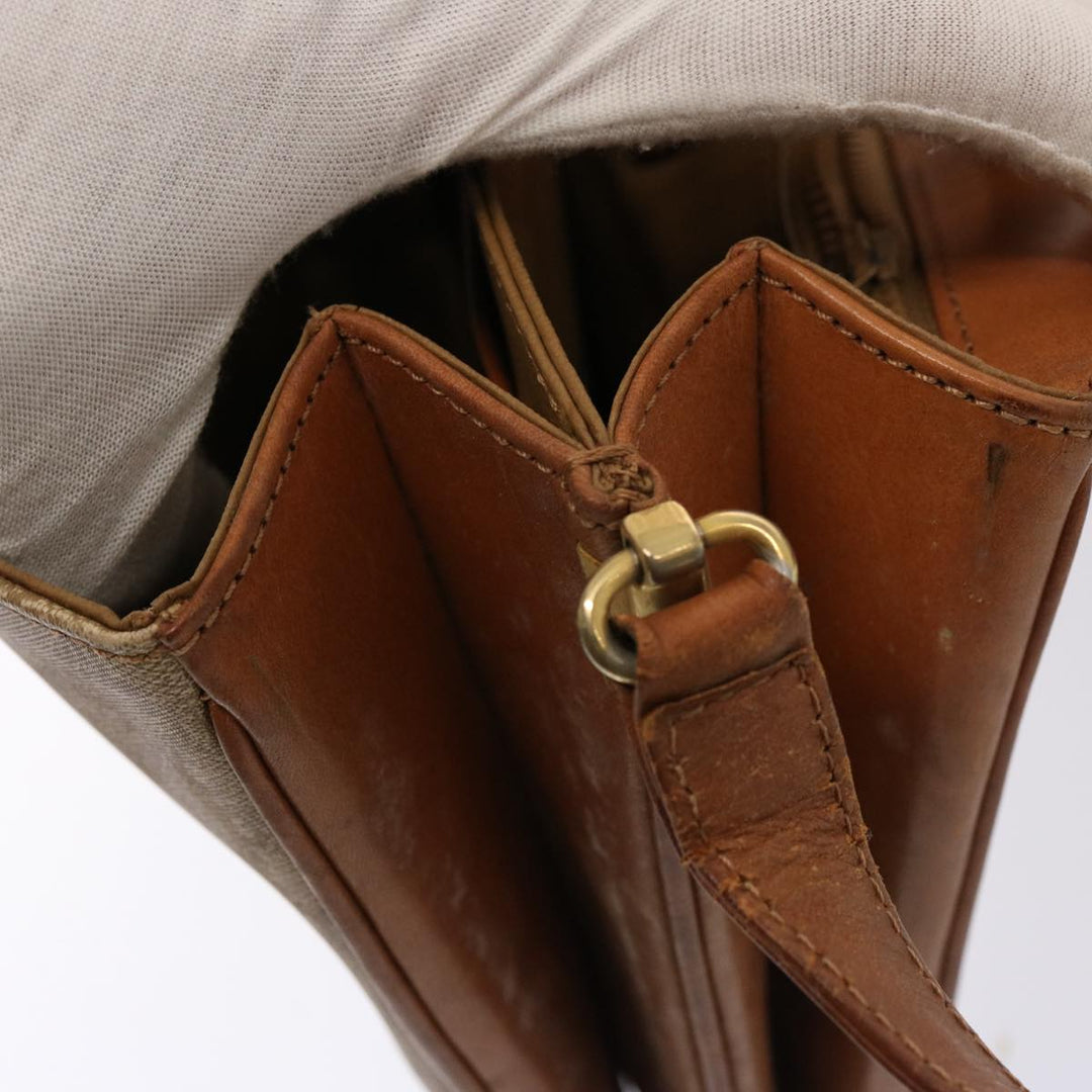 Celine Macadam Canvas Shoulder Bag Beige  76996