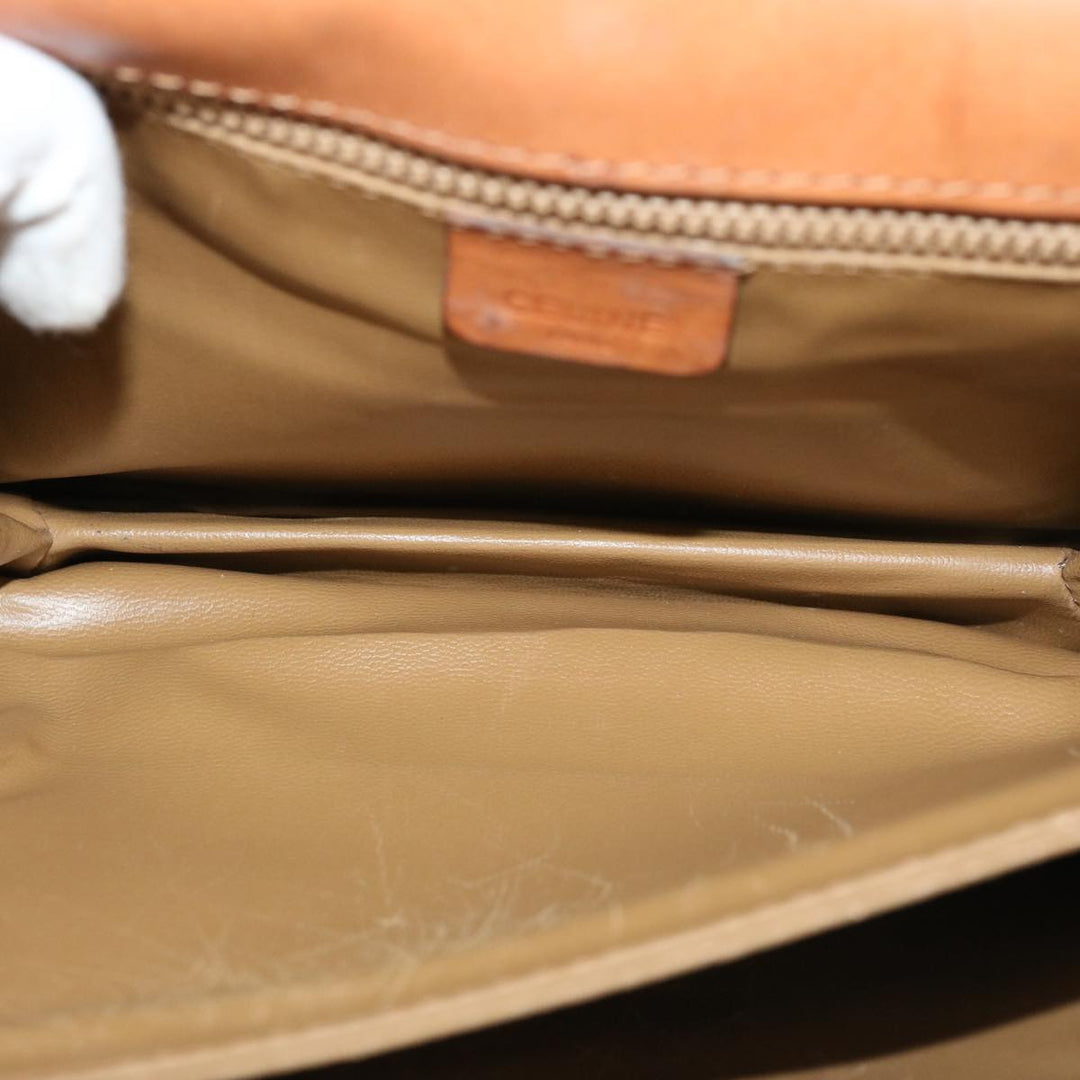 Celine Macadam Canvas Shoulder Bag Beige  76996
