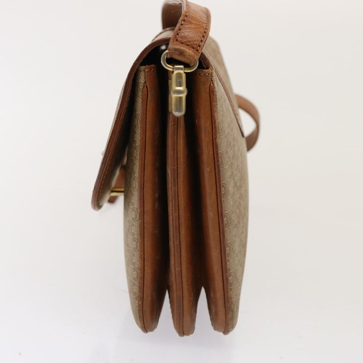 Celine Macadam Canvas Shoulder Bag Beige  76996