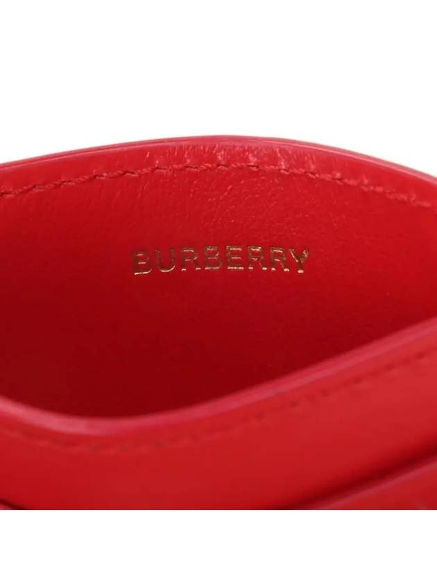 Burberry TB Quilted Card Wallet Red