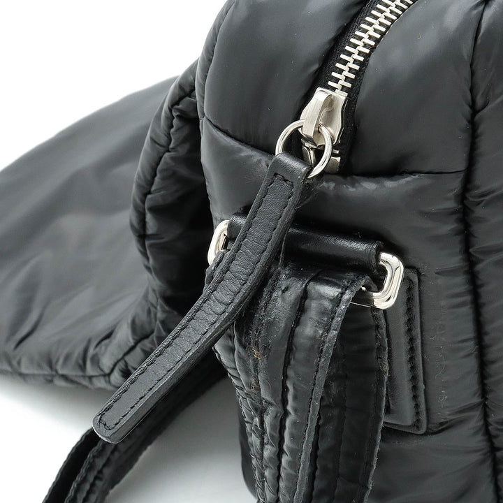 Top Quality Chanel Top Quality Chanel Coconut Mattress Small Messenger Shoulder Bag Sloping Nylon Black Black Silver Gold A48616