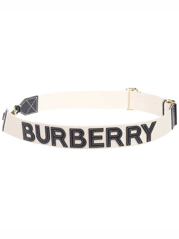 Burberry Logo Applique leather shoulder strap white