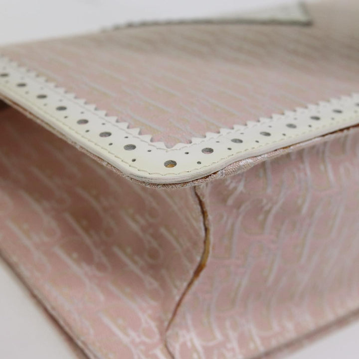 CHRISTIAN Top quality Dior Trotter Canvas Shoulder Bag Pink Auth 77002A