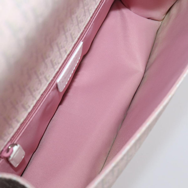 CHRISTIAN Top quality Dior Trotter Canvas Shoulder Bag Pink Auth 77002A