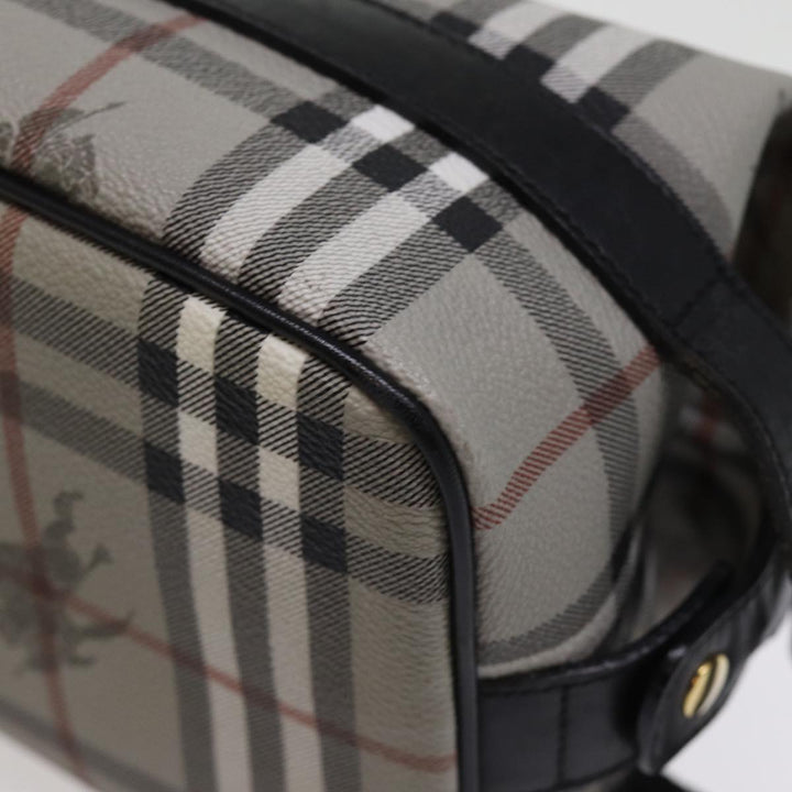 BurberrySs Nova Check Clutch Bag PVC Gray Auth 77007