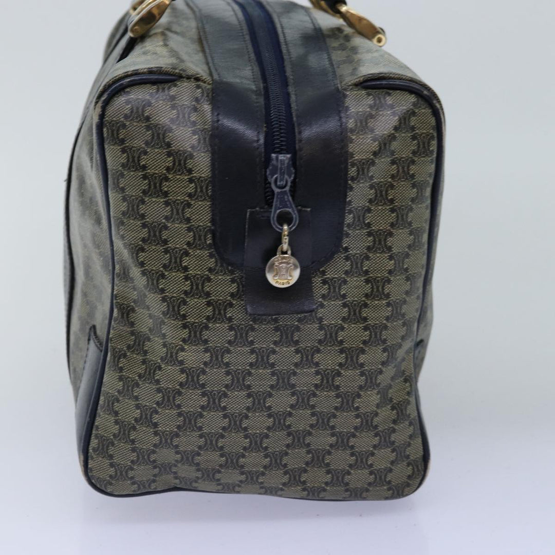 Celine Macadam Canvas Boston Bag Navy Auth 77039