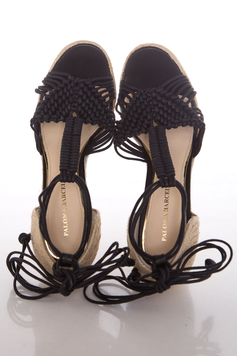 Paloma Barceló Black Espadrille SZ 40
