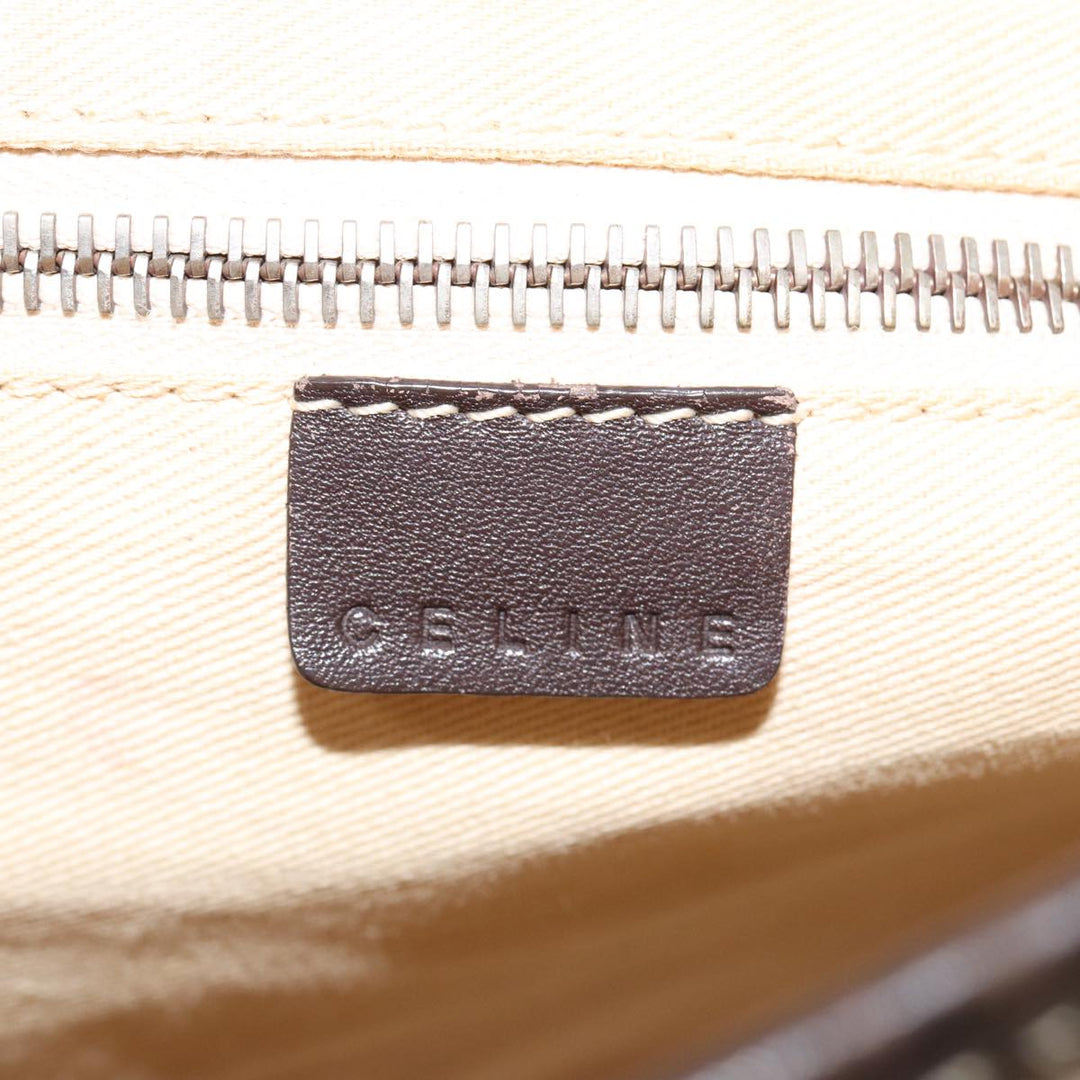 Celine Macadam Canvas Shoulder Bag Shoulder Bag White Auth 77215