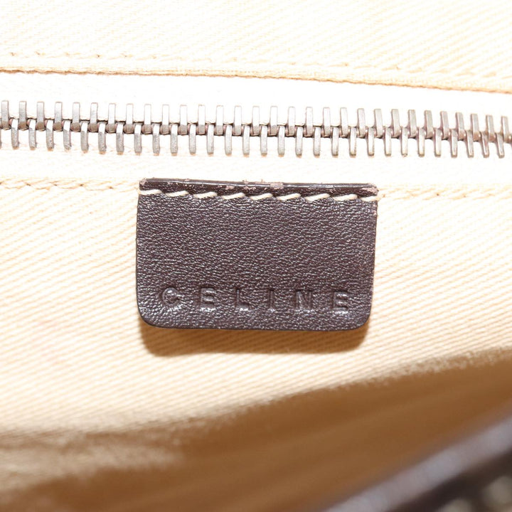 Celine Macadam Canvas Shoulder Bag Shoulder Bag White Auth 77215
