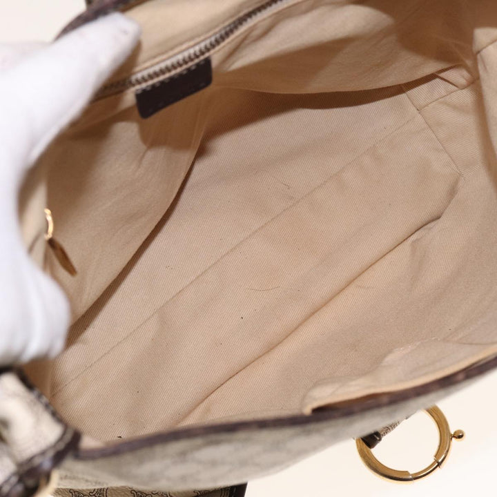 Celine Macadam Canvas Shoulder Bag Shoulder Bag White Auth 77215