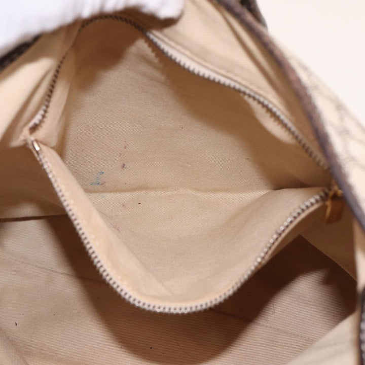 Celine Macadam Canvas Shoulder Bag Shoulder Bag White Auth 77215