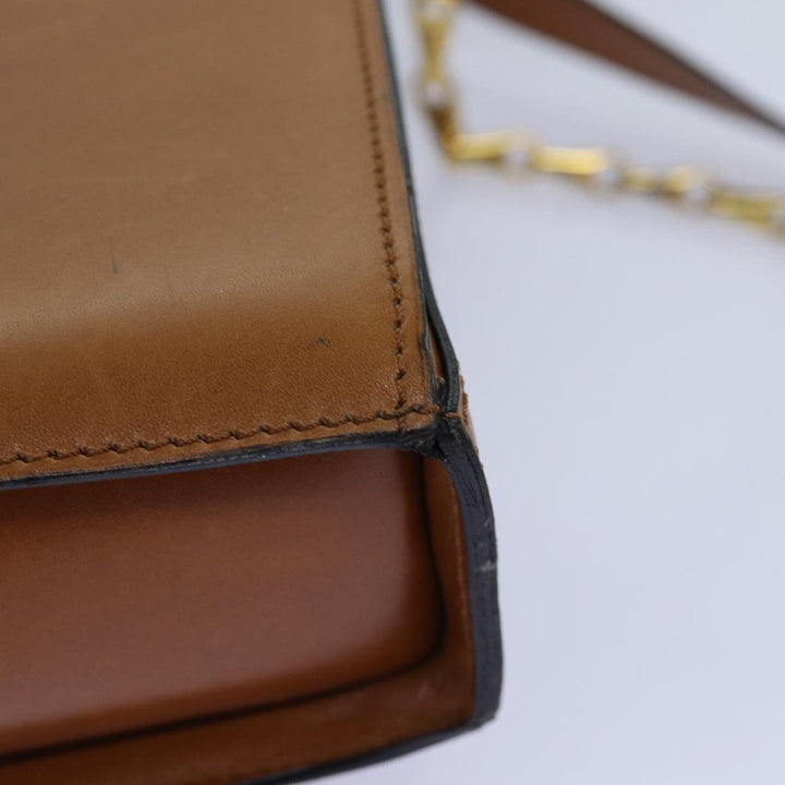 Celine Hand Bag Leather 2way Brown Auth 77233