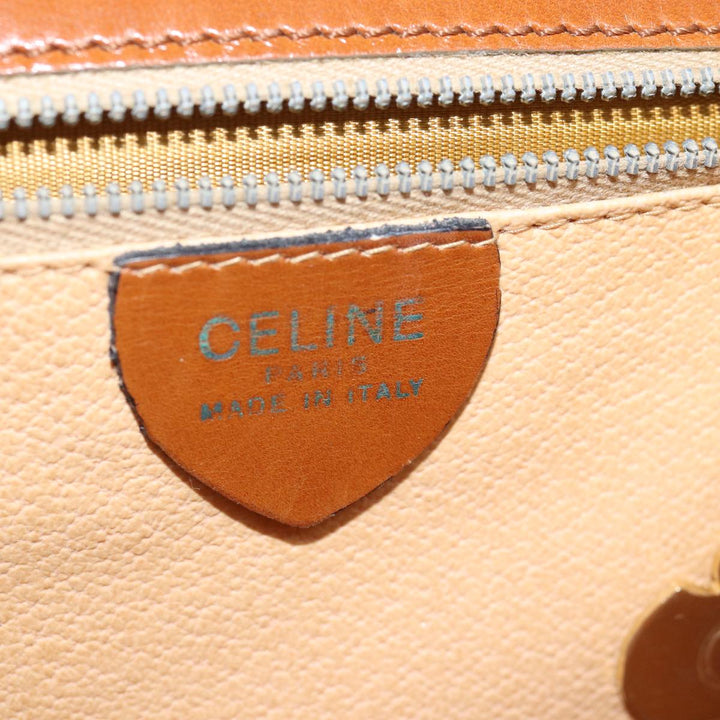 Celine Hand Bag Leather 2way Brown Auth 77233